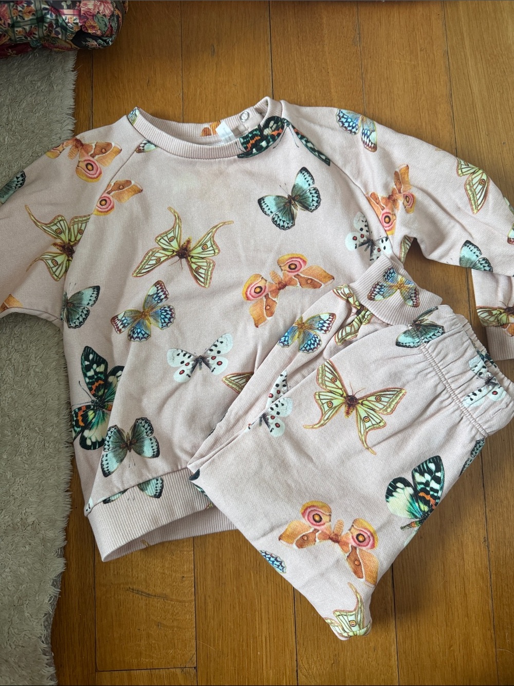 Molo Kids Butterfly Print Sweat Set